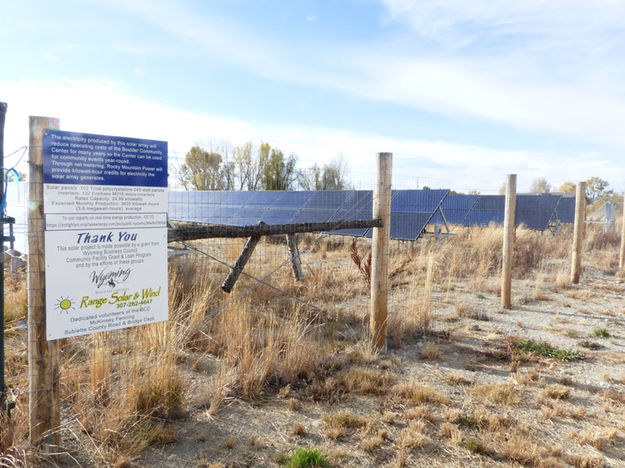 Solar array. Photo by Dawn Ballou, Pinedale Online.