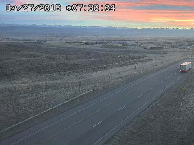 Oct. 27 sunrise. Photo by Trappers Point Wildlife Overpass Webcam.