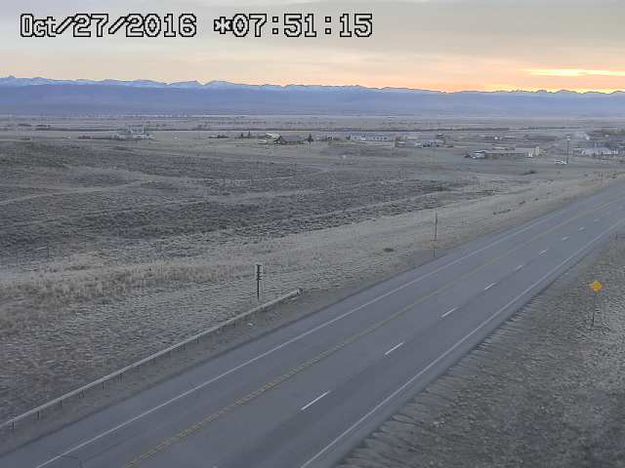 Oct. 27 sunrise. Photo by Trappers Point Wildlife Overpass Webcam.