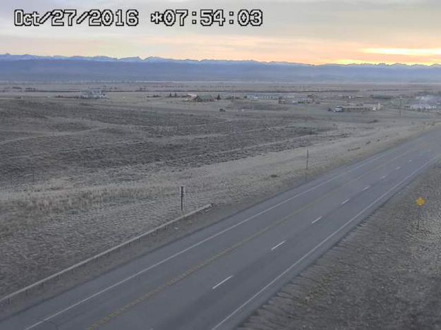 Oct. 27 sunrise. Photo by Trappers Point Wildlife Overpass Webcam.