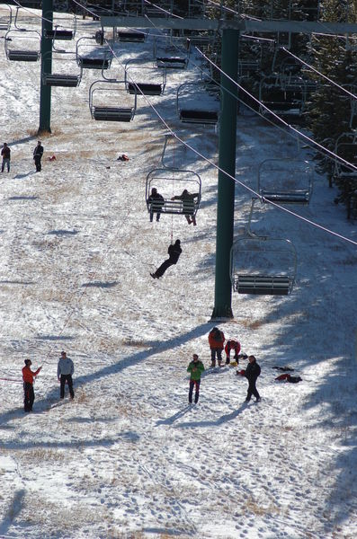 Lift Rescue Exercise. Photo by White Pine Resort.