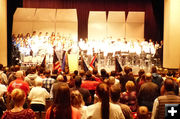 Presenting the colors. Photo by Dawn Ballou, Pinedale Online.