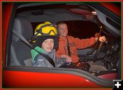Landon Call and his son. Photo by Terry Allen.