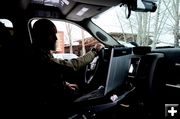 Deputy in Patrol Vehicle. Photo by Terry Allen.