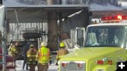 Gas plant explosion. Photo by Sublette County Emergency Management.