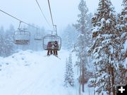 On the lifts. Photo by White Pine Resort.