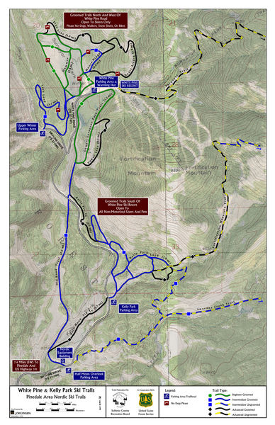 X-C Ski Trail Map . Photo by Sublette County Recreation Board.