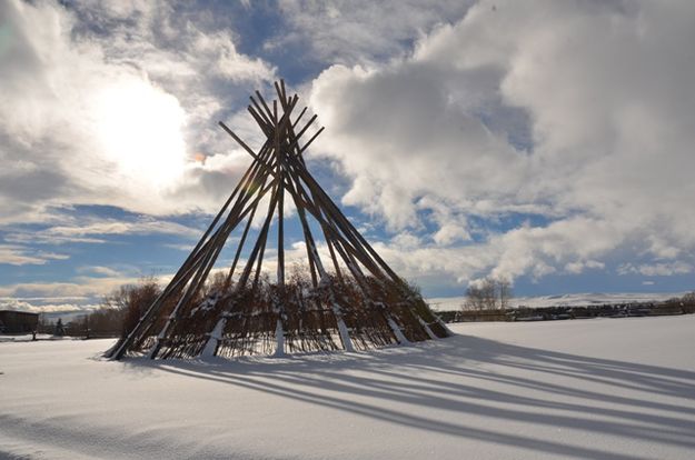 Crow Sun Dance Lodge. Photo by Terry Allen.