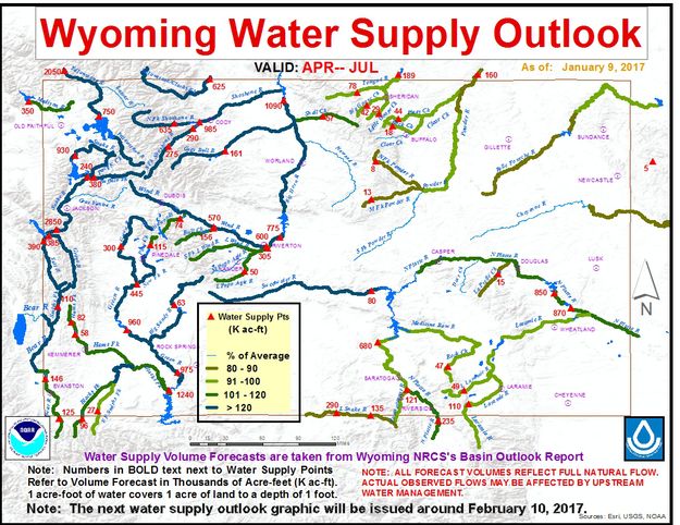 January 2017 water outlook. Photo by NOAA.