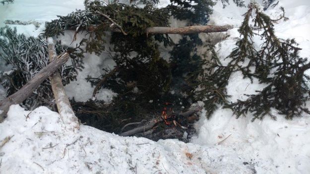 Fire pit. Photo by Aaron Koch, Tip Top Search & Rescue.