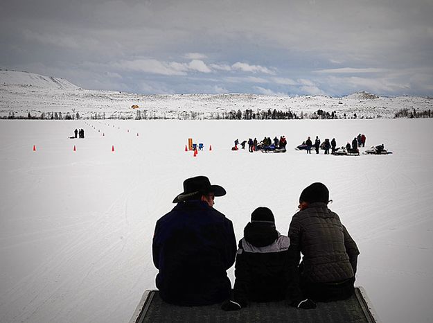 Snowmobile Speed Runs. Photo by Terry Allen.