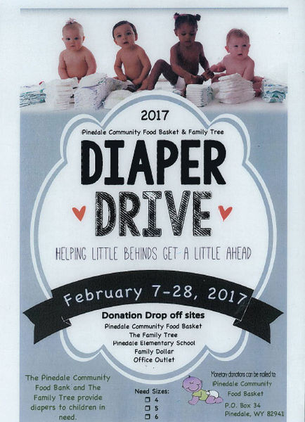 2017 Diaper Drive. Photo by Pinedale Food Basket.
