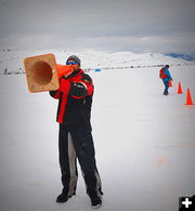 Robert Reads the Rules. Photo by Terry Allen.