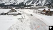 Downed power poles and lines. Photo by Lance Koudele, Jackson Hole Down.