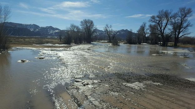 Overflow north of  LaBarge. Photo by Deputy D. Ruby, Sublette County Sheriffs Office.