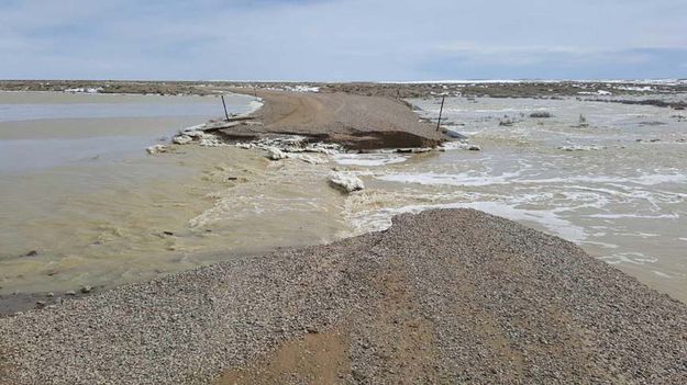 County Road 8 Washout. Photo by Sweetwater County Sheriff's Office.