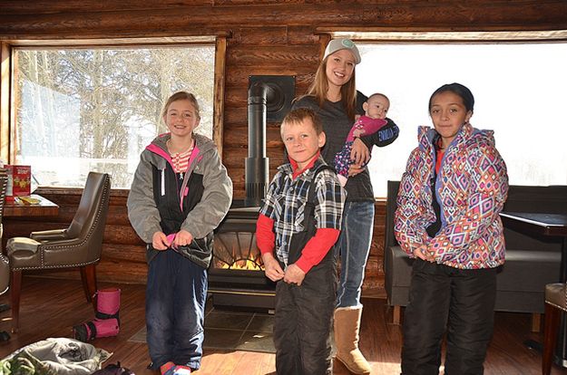 Volunteers Dressing at the Fire. Photo by Terry Allen.