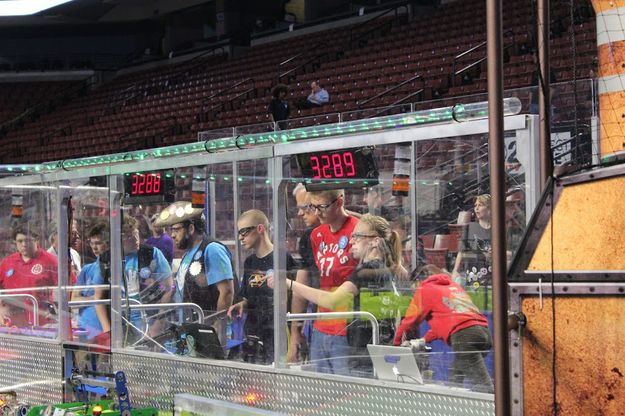 Ready to start the match. Photo by Big Piney Robotics.