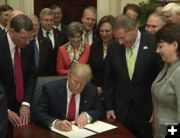 WOTUS signing ceremony. Photo by U.S. Senator John Barrasso courtesy photo.