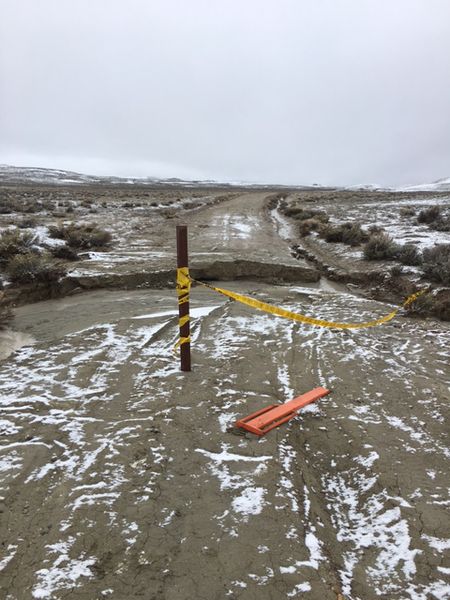 Road closed. Photo by Bureau of Land Management.