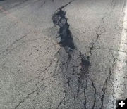 Road damage. Photo by Scott Winer, Sublette County Sheriff's Office.