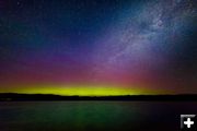 View of the Aurora borealis from Pinedale. Photo by Dave Bell.