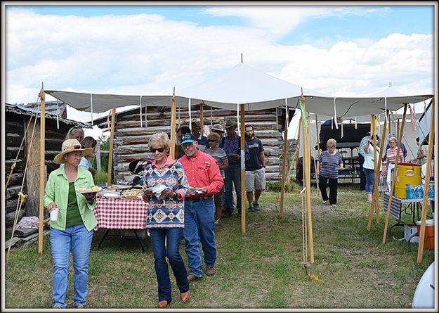 The Food Line. Photo by Terry Allen.