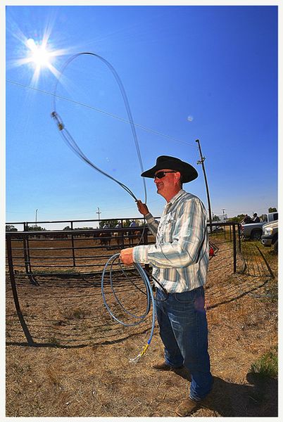 Billy Demonstrates His Rope. Photo by Terry Allen.