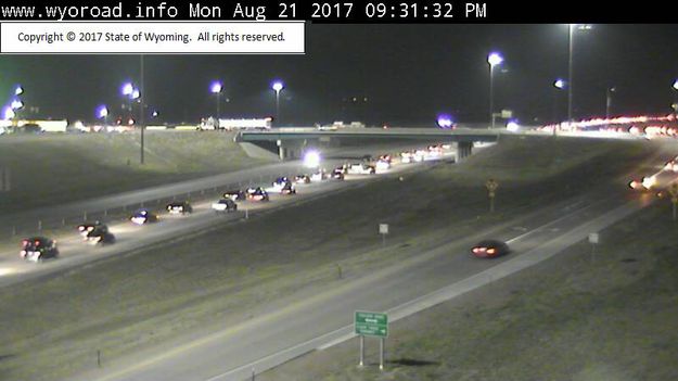 I-25 College South. Photo by WYDOT traffic webcam.