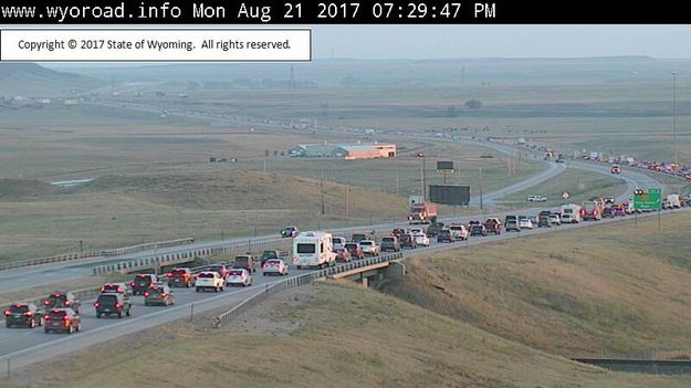 I-25 Wyoming Hill South. Photo by WYDOT traffic webcam.