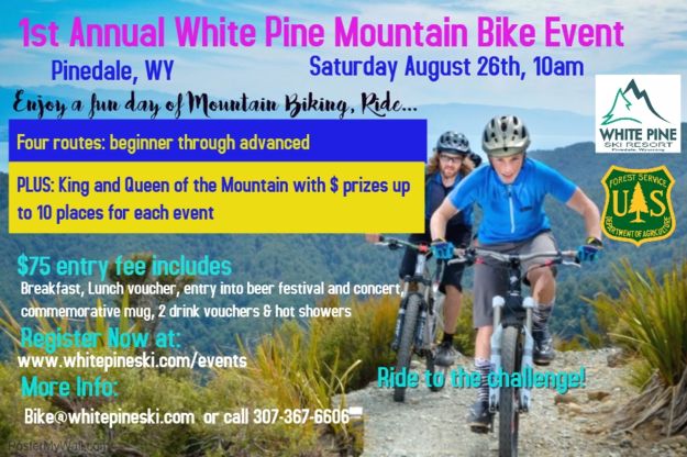 Mountain biking event. Photo by White Pine Resort.