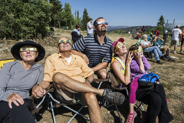 Eclipse Viewers. Photo by Pete Arnold.