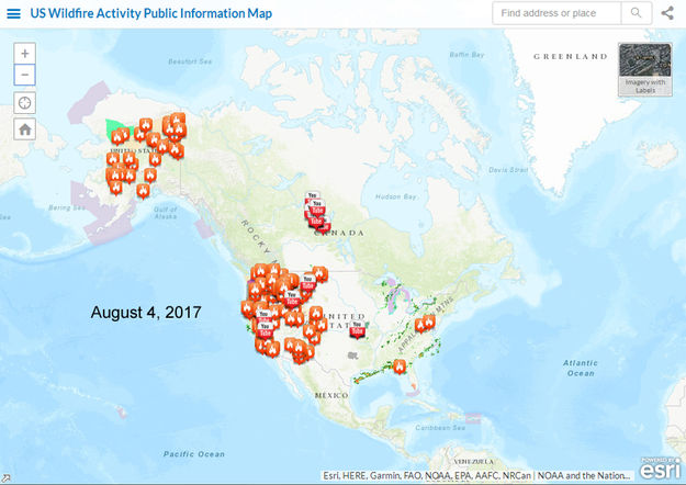 Fire Map. Photo by ARCGIS.com.