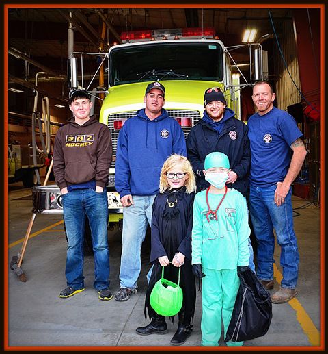Hannah, Amiya and the Fire Team. Photo by Terry Allen.