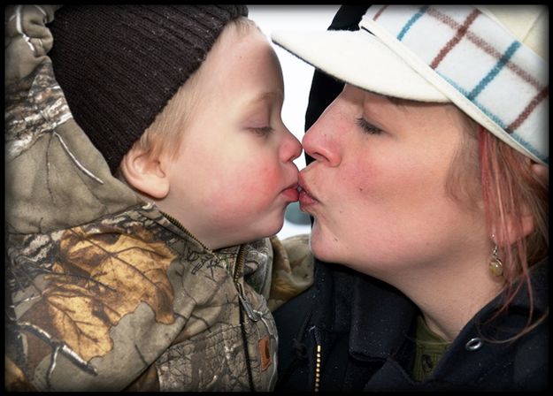 A Kiss Before Racing. Photo by Terry Allen.