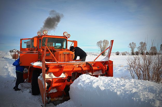 Old Time Snow, Old Time Machinery. Photo by Terry Allen.