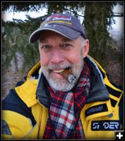 Your Photographer with After Race Cigar. Photo by Terry Allen.