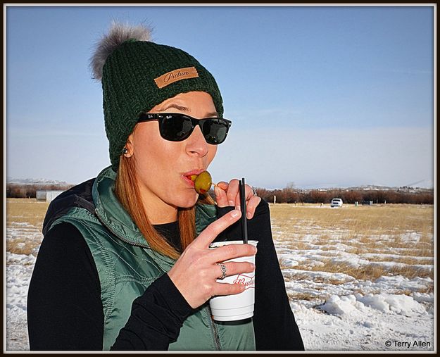 Bloody Mary at Ski-Joring. Photo by Terry Allen.