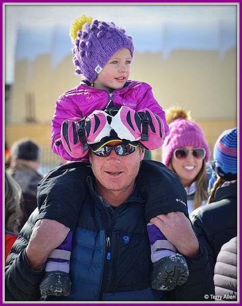 Ellie and her Dad. Photo by Terry Allen.