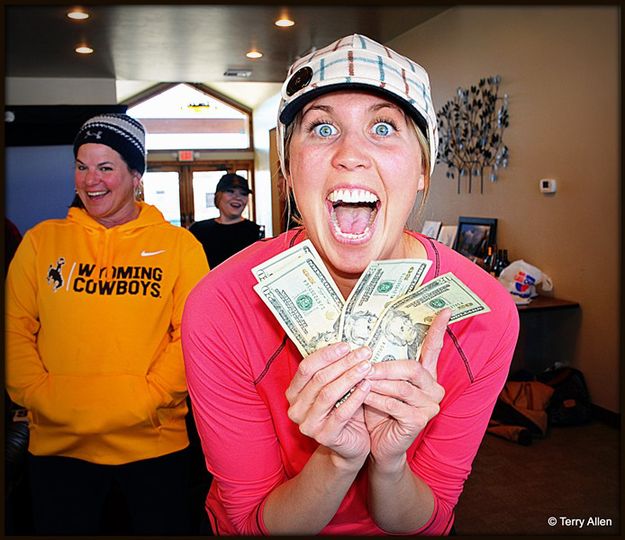 Allison and Prize Money. Photo by Terry Allen.