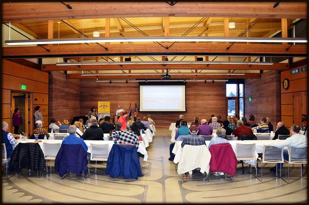 The crowd in the Lovatt Room. Photo by Terry Allen.