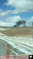 Frac tank fire. Photo by Sublette County Unified Fire.