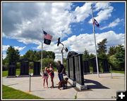 Tracy and Her Family at the Memorial. Photo by Terry Allen.