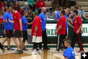 Game Over Handshakes. Photo by Dawn Ballou, Pinedale Online.