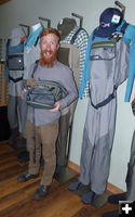 Josh ready for fishing. Photo by Dawn Ballou, Pinedale Online.