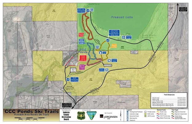 CCC Ski Trails map. Photo by Sublette County Rec Board.