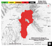 High Avalanche Danger. Photo by Bridger-Teton National Forest Avalanche Center.