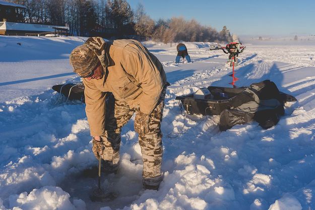 Scooping Ice. Photo by The Overland Diaries.