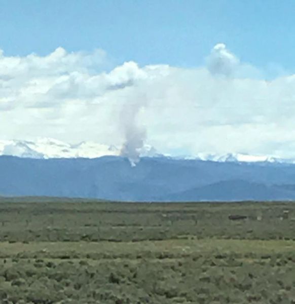 Skyline burn from Pinedale. Photo by Sublette County Sheriff's Office.