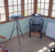 Alidate and chair with insulated feet. Photo by Clint Gilchrist, Sublette County Historic Preservation Board.